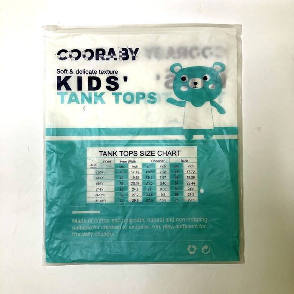 Cooraby 5 Piece Racerback Soft Tank Tops Unisex 2-3T Multicolor - Picture 4 of 7